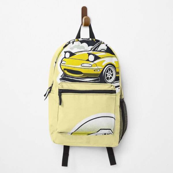Item preview, Yellow Miata NA 10 in front of a mountain  designed and sold by mugooooo.