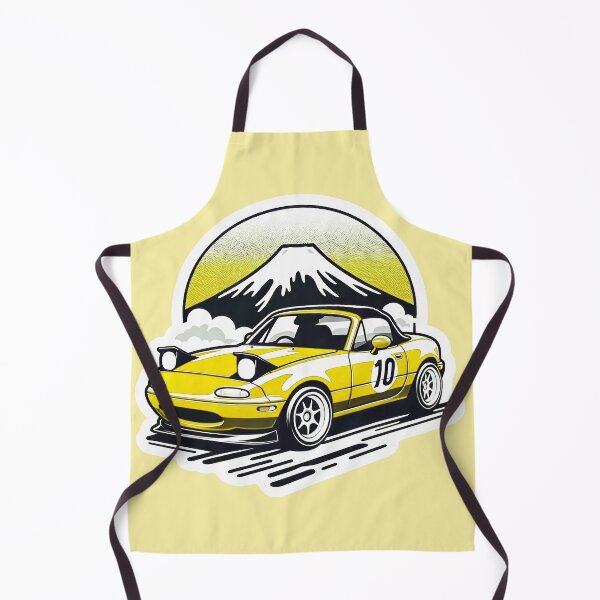 Item preview, Yellow Miata NA 10 in front of a mountain  designed and sold by mugooooo.