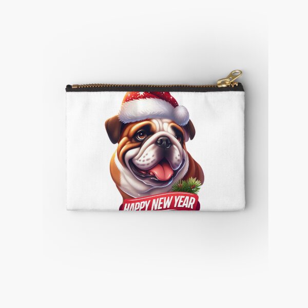 Item preview, Bulldog Cheer: New Year Wishes with Festive Flair designed and sold by EpicPaws.