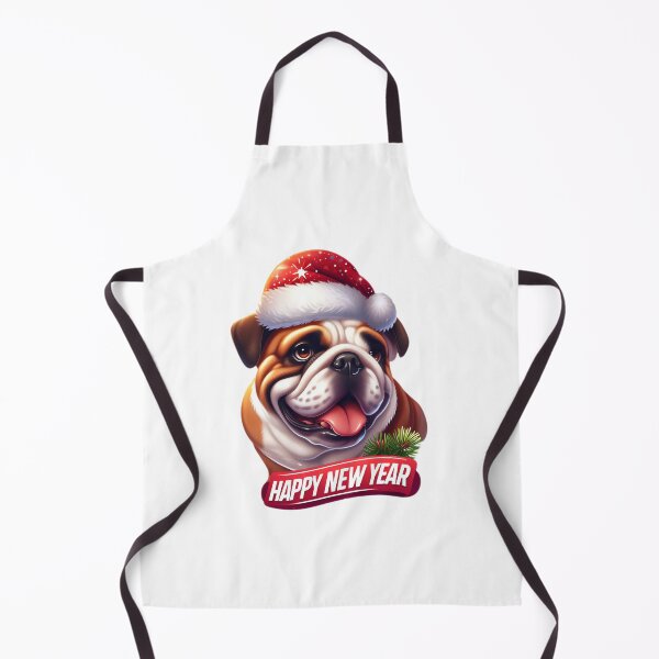 Item preview, Bulldog Cheer: New Year Wishes with Festive Flair designed and sold by EpicPaws.