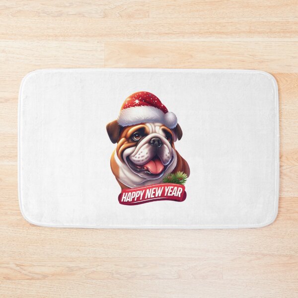 Item preview, Bulldog Cheer: New Year Wishes with Festive Flair designed and sold by EpicPaws.