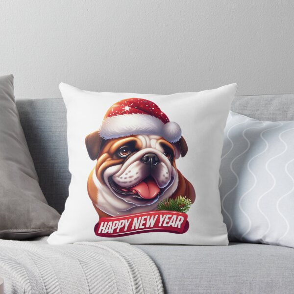 Item preview, Bulldog Cheer: New Year Wishes with Festive Flair designed and sold by EpicPaws.