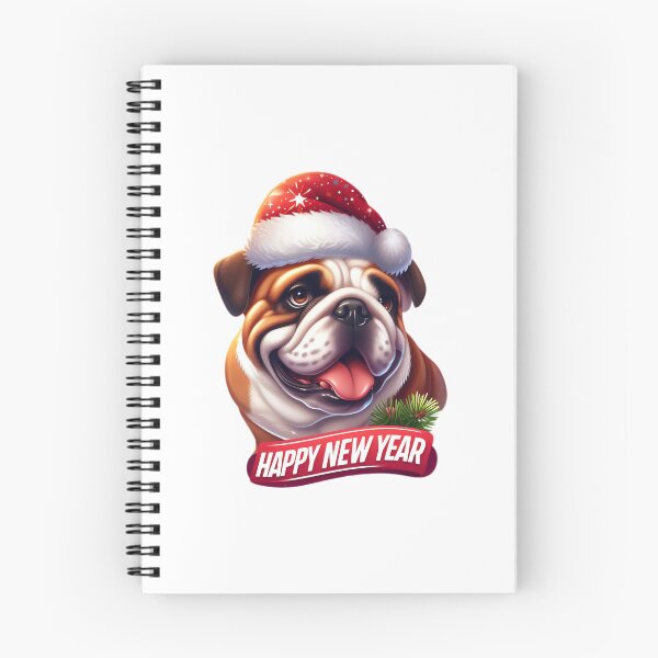 Item preview, Bulldog Cheer: New Year Wishes with Festive Flair designed and sold by EpicPaws.