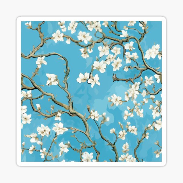 Vista previa del artículo con la obra «Flores de almendro de Van Gogh», diseñado y vendido por Pop X Graphics.