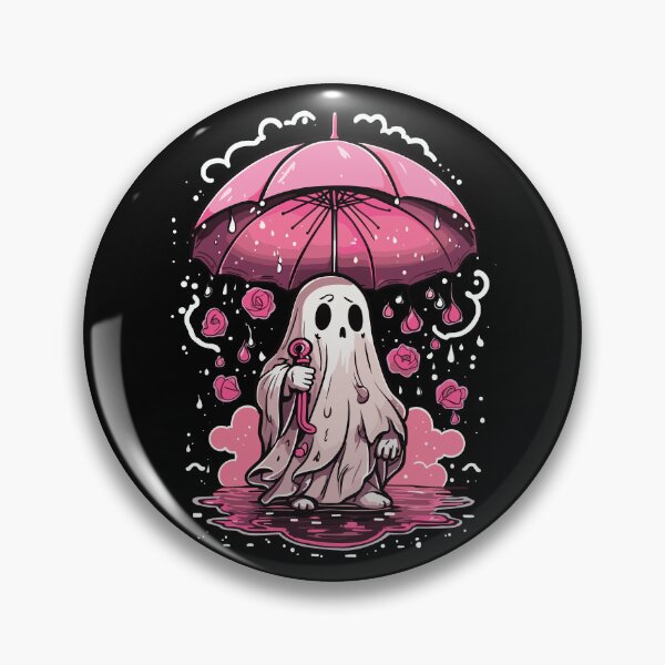 Item preview, A cute ghost holding pink umbrella designed and sold by Falcon  X.