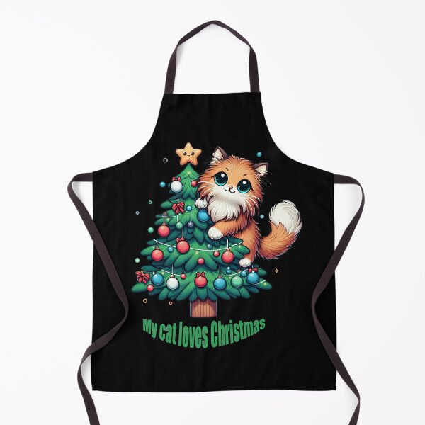 Aperçu de l'œuvre Mon chat adore Noël créée et vendue par WikaKowalczyk.