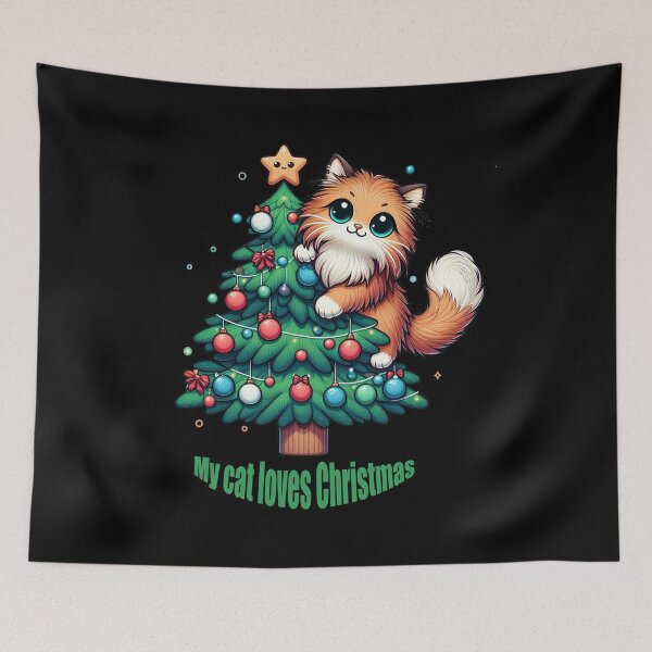 Item preview, My Cat Laves Christmas designed and sold by WikaKowalczyk.