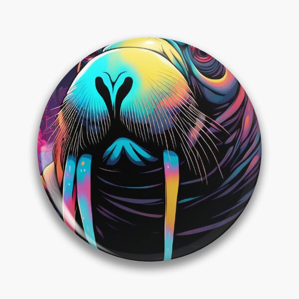 Item preview, The Walrus Has Taken Over our City - Neon Pop Art designed and sold by Bright-Moonrise.