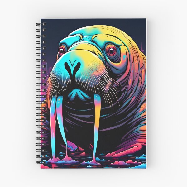 Item preview, The Walrus Has Taken Over our City - Neon Pop Art designed and sold by Bright-Moonrise.