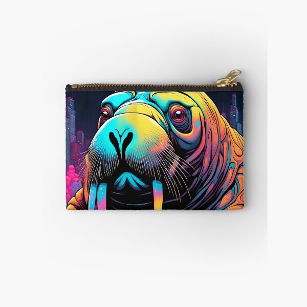 Item preview, The Walrus Has Taken Over our City - Neon Pop Art designed and sold by Bright-Moonrise.