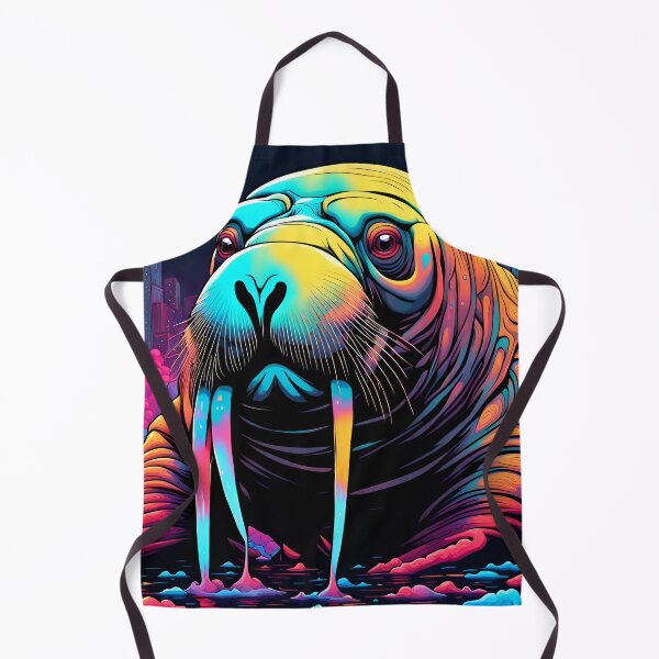 Item preview, The Walrus Has Taken Over our City - Neon Pop Art designed and sold by Bright-Moonrise.