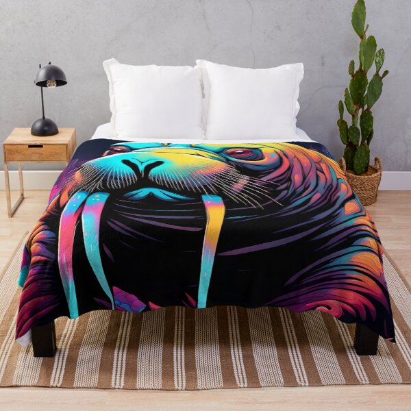 Item preview, The Walrus Has Taken Over our City - Neon Pop Art designed and sold by Bright-Moonrise.