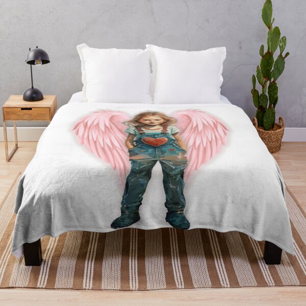 Item preview, Cute Little Girl With Winged Angel Love Hearts On Valentine's Day 8 designed and sold by Psycho-Crazy.