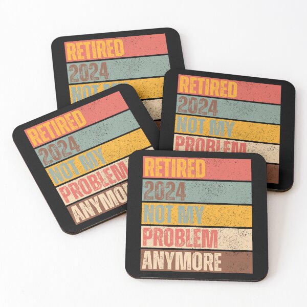 Item preview, Retired 2024 Not My Problem Anymore Distressed Colorful Gift for Retired Men Women designed and sold by Kipcio.