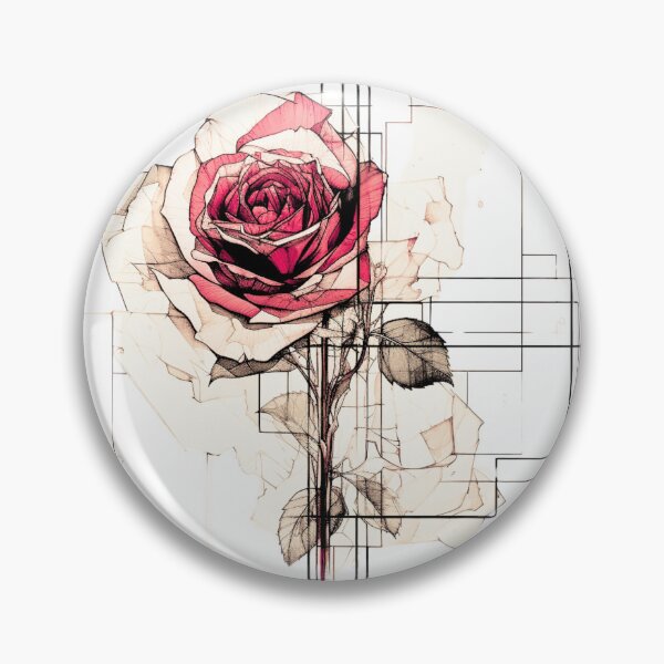 Item preview, Red Rose - Abstract Geometric Paper Design designed and sold by HausKatz.