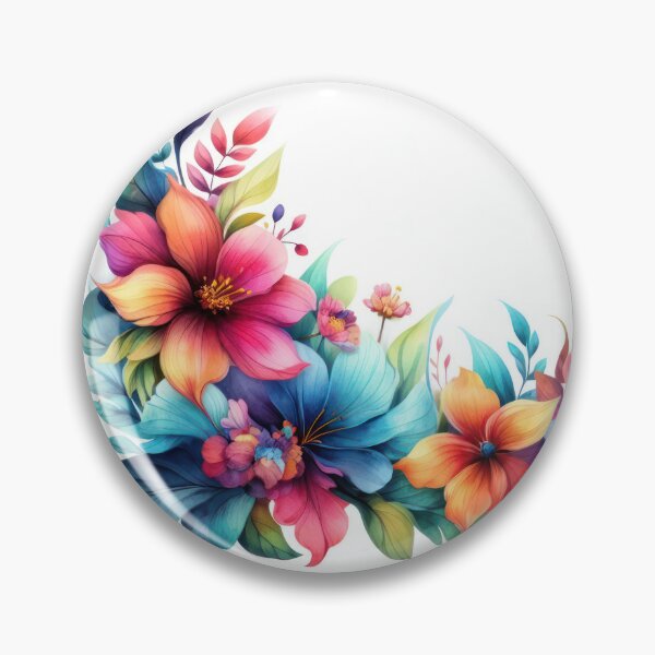 Item preview, watercolor flower edging on white  designed and sold by clearviewstock.