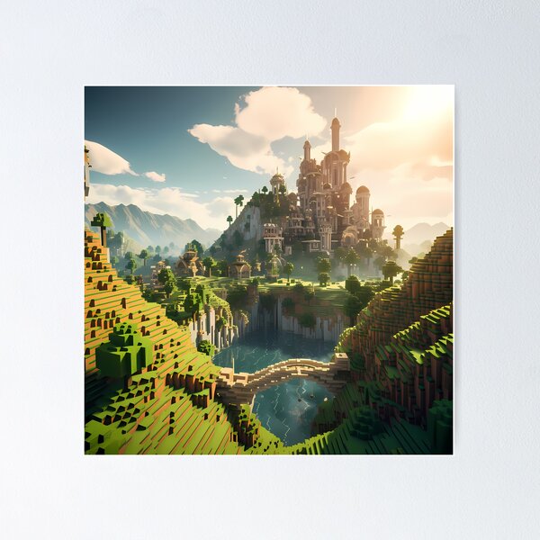 "Minecraft-inspired Poster" Poster for Sale by Digitmania1 | Redbubble