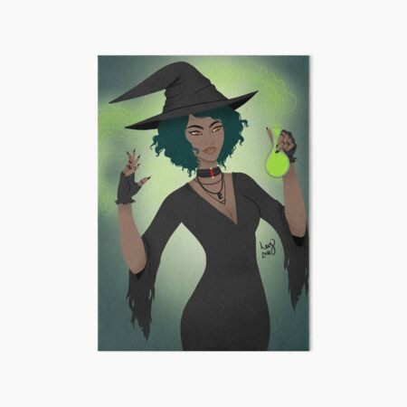 Neon Witch Art Board Print
