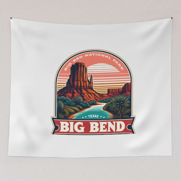 Item preview, Big Bend Texas National Park Watercolor Illustration designed and sold by PaintMeWorld.