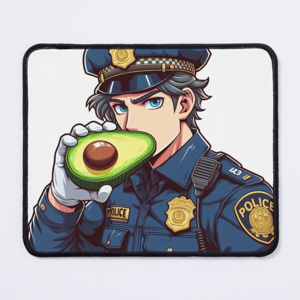 Item preview, a cute police man eats an avocado designed and sold by storeofmylOVE.
