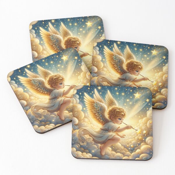 Item preview, Divine Canvases: Angelic Skies Aglow designed and sold by AI-Only Creations.