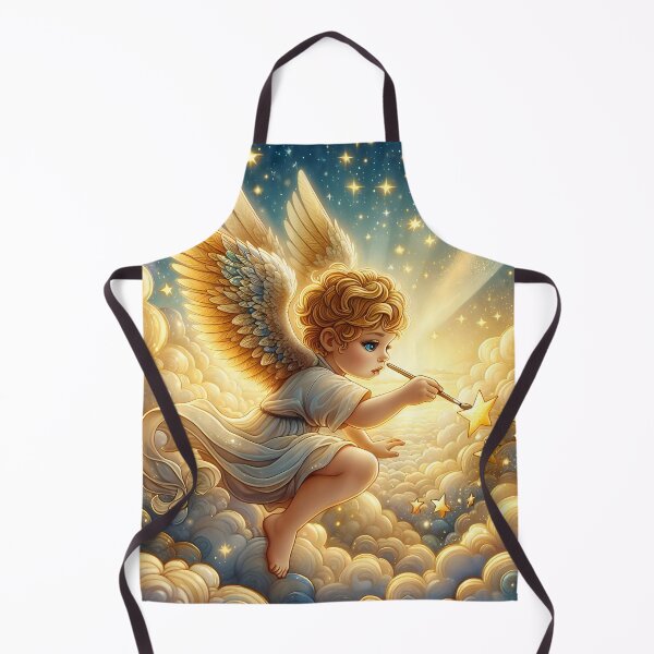 Aperçu de l'œuvre Toiles divines : Angelic Skies Aglow créée et vendue par AI-Only Creations.
