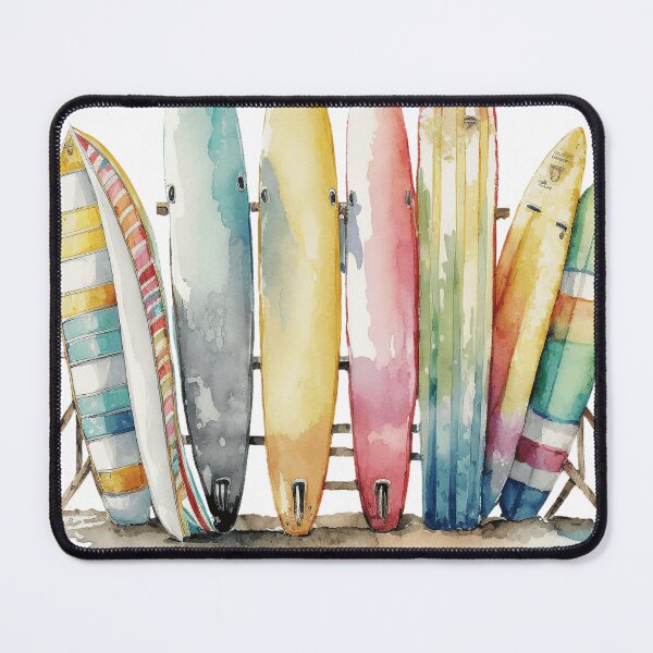 Item preview, Watercolor Surfing boards designed and sold by MirucaDesign.