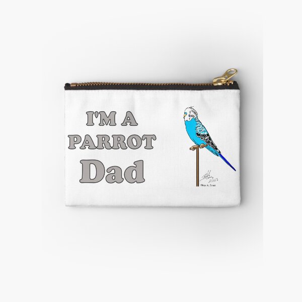 Artikelvorschau, Ich bin ein Papageienvater – blauer Wellensittichmännchen entworfen und verkauft von Laughing Parrot Studio.