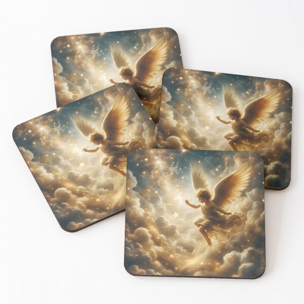 Item preview, Celestial Whispers: Angel's Cosmic Artistry designed and sold by AI-Only Creations.
