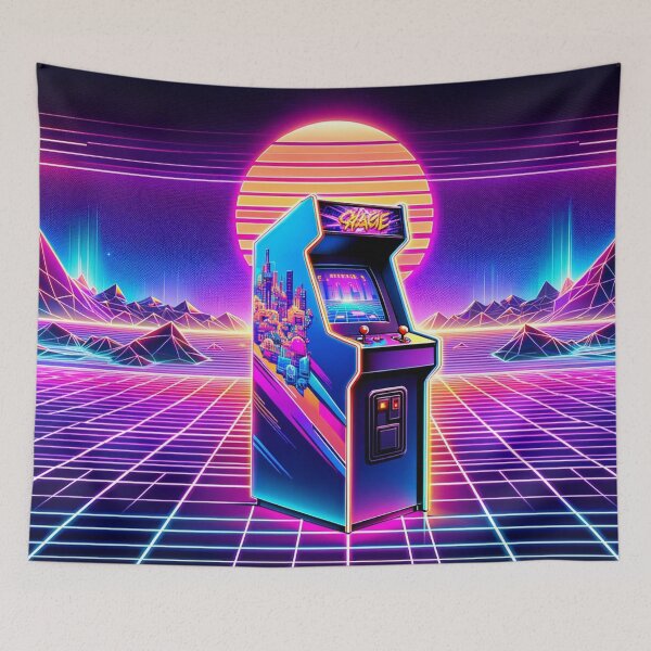 Item preview, Synthwave 80s Arcade Machine designed and sold by Zestpond.