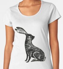Hare Lino Print Women's Premium T-Shirt