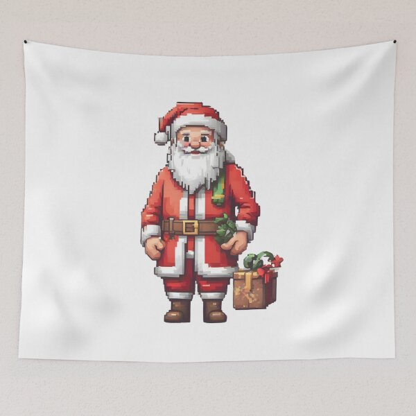 Artikelvorschau, Pixel Art Weihnachtsmann entworfen und verkauft von ARIUSTR.