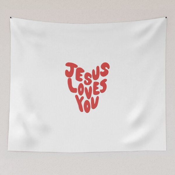 Item preview, Jesus Loves You Red Heart designed and sold by coastal collective.