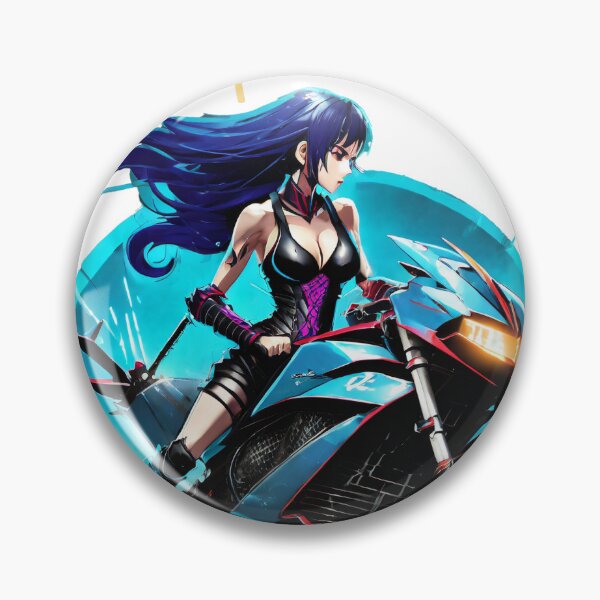 Item preview, blue-haired biker princess designed and sold by BADESIGNZZ.