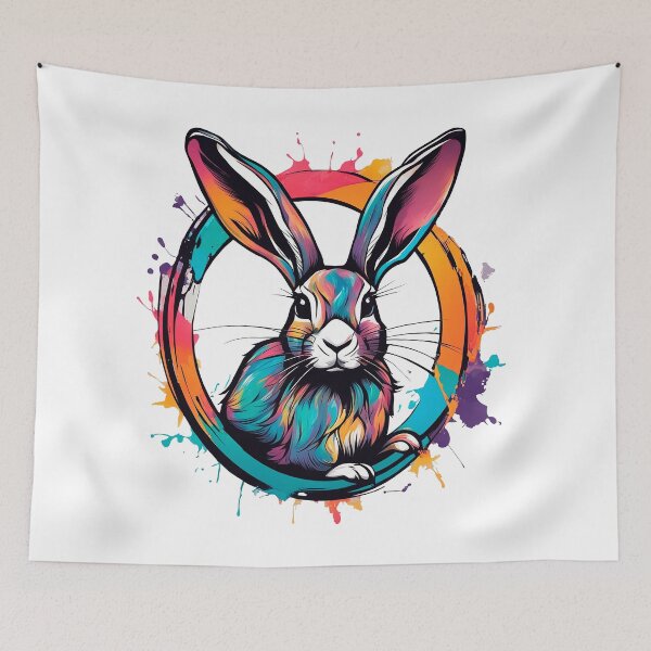 Item preview, abstract rabbit designed and sold by D-dreams.