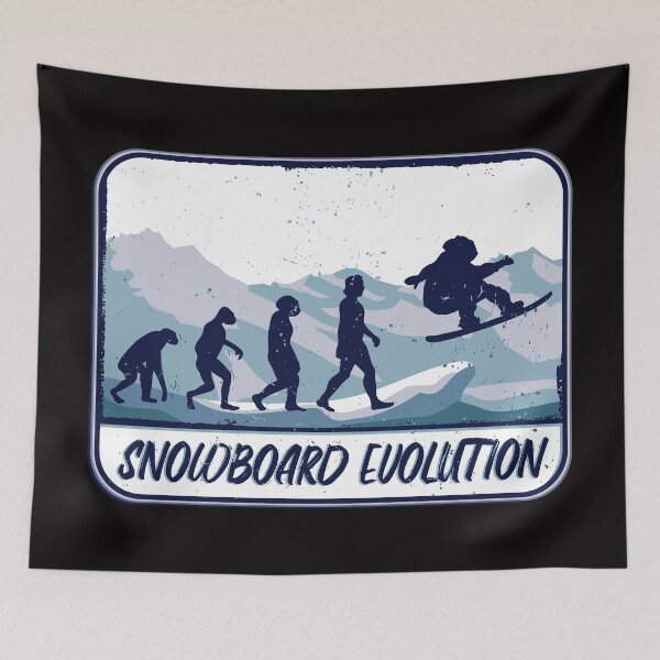 Item preview, Snowboard Evolution Snowboarder Winter Snowboarding Gift designed and sold by DrawHandArt.