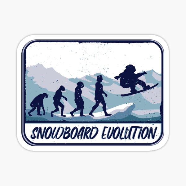 Snowboard Evolution Stickers for Sale