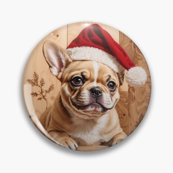 Item preview, Christmas with French Bulldog: The Captivating Character of Wood (Pyro Pets Art - 172) designed and sold by pyropetsart.