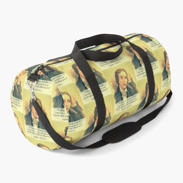 Item preview, John Keats portrait and quote: Nothing ever becomes real till experienced – even a proverb is no proverb until your life has illustrated it designed and sold by artbleed.