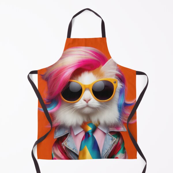 Item preview, Fashionista Rockstar Cat with Yellow glasses designed and sold by clearviewstock.