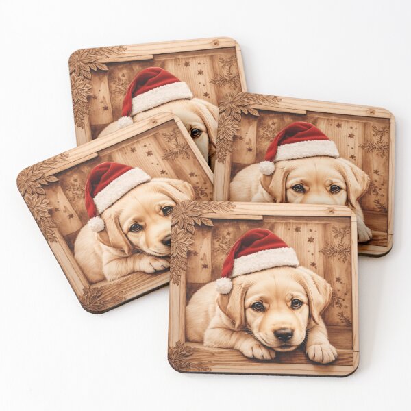 Item preview, Christmas with Labrador Retriever: The Heart of Wood (Pyro Pets Art - 176) designed and sold by pyropetsart.