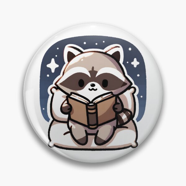 Artikelvorschau, Raccoon Reading Book Under Stars entworfen und verkauft von UmbrellaStudio1.