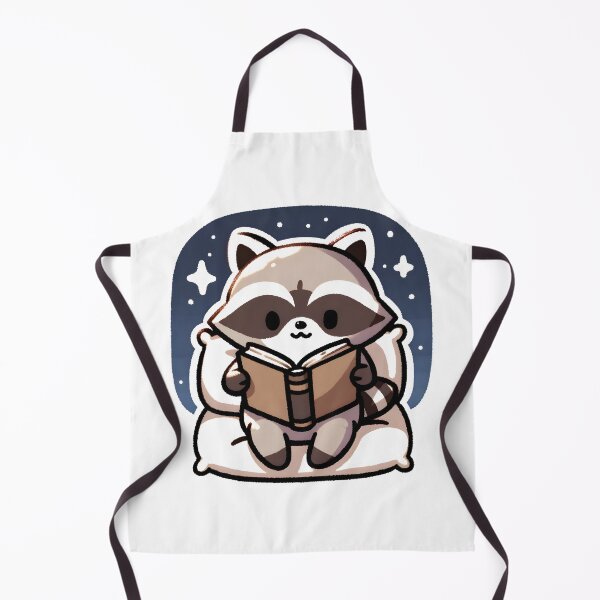 Aperçu de l'œuvre Raccoon Reading Book Under Stars créée et vendue par UmbrellaStudio1.