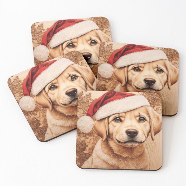 Item preview, Christmas with Labrador Retriever: The Heart of Wood (Pyro Pets Art - 177) designed and sold by pyropetsart.