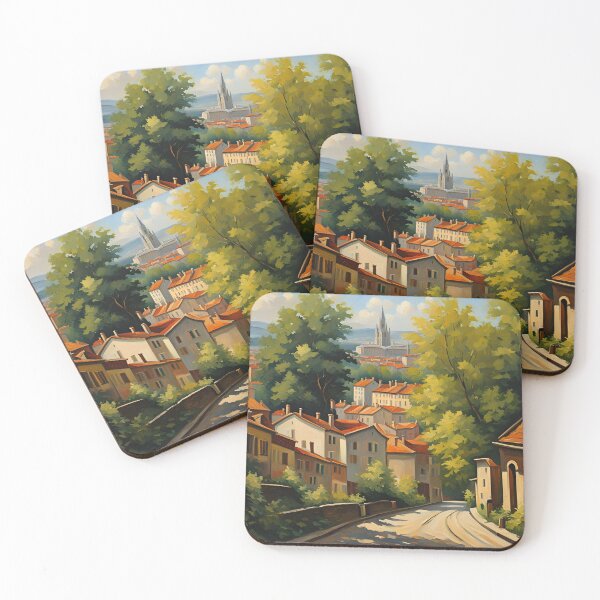 Item preview, Painting of Lyon France Skyline designed and sold by galactify.