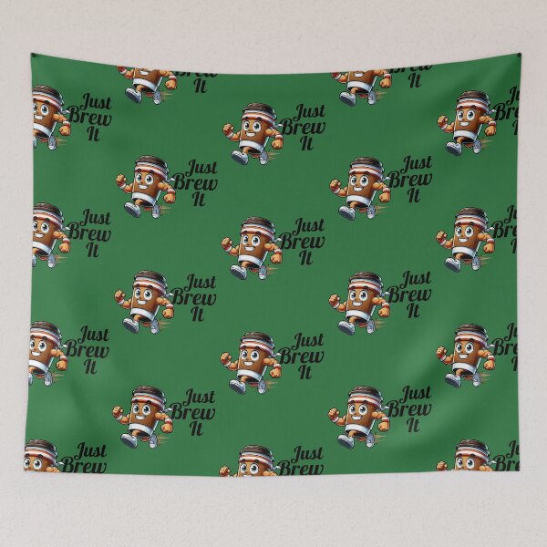 Item preview, Just Brew It Coffee Pun designed and sold by TwistedRabbit12.