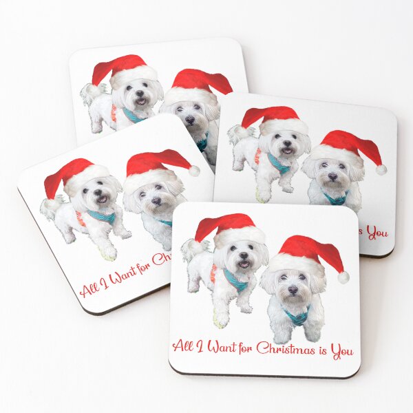 Item preview, Christmas with Bichons designed and sold by Art13jenn.