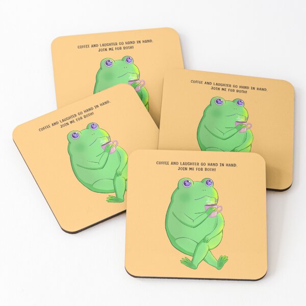 Item preview, Frog: Coffee and Laughter go hand in hand designed and sold by SEIKI-art.