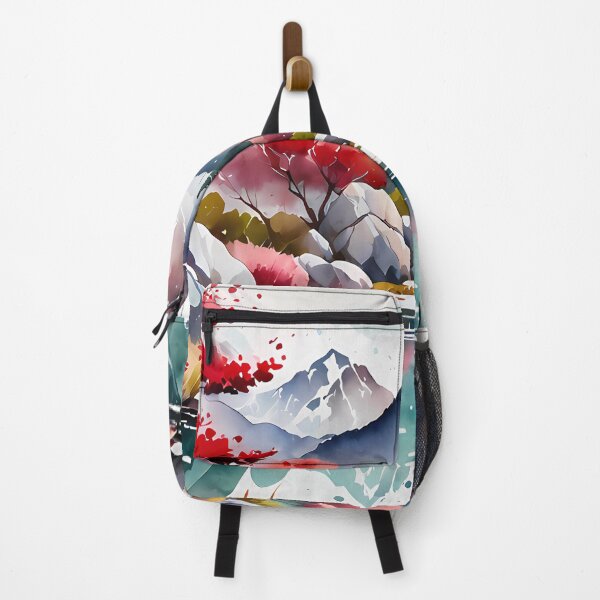 Item preview, Red Forest Against the Background of Mountains designed and sold by Design-Illusi0n.