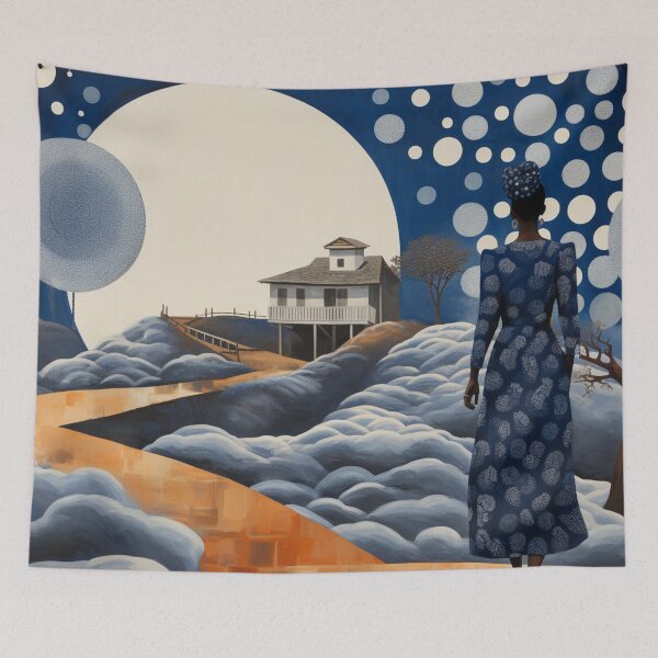 Item preview, Woman In a Blue of Night  designed and sold by DesignVistaHub.
